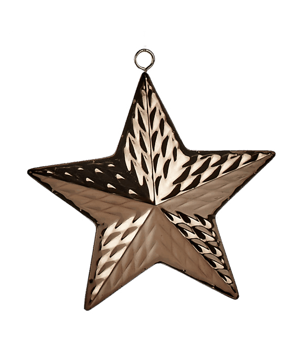 Pendente stella metallo copper d.14 cm
