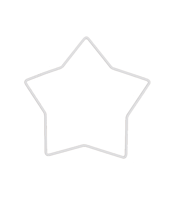 Sagoma d’appendere stella metallo bianco 33 cm