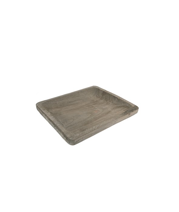 Vassoio legno grezzo grigio sbiancato 37×43 cm